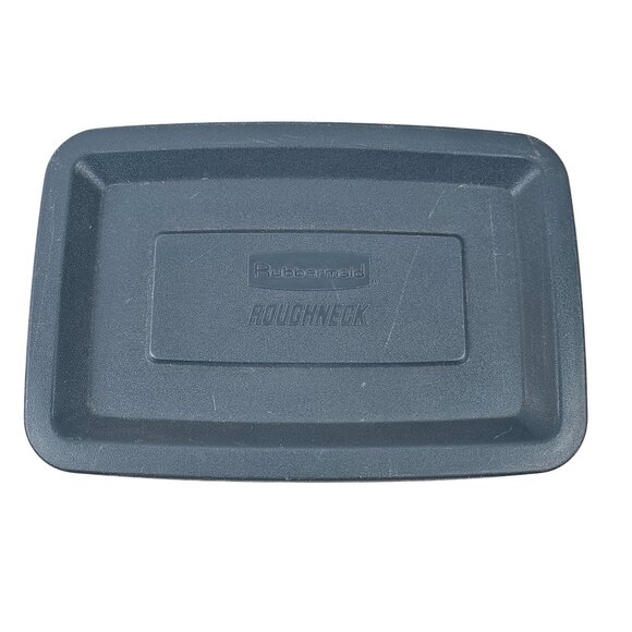 Rubbermaid Roughneck Small Storage Tote With Lid Blue Model 0475 1 Gallon Tub - Picture 2 of 10